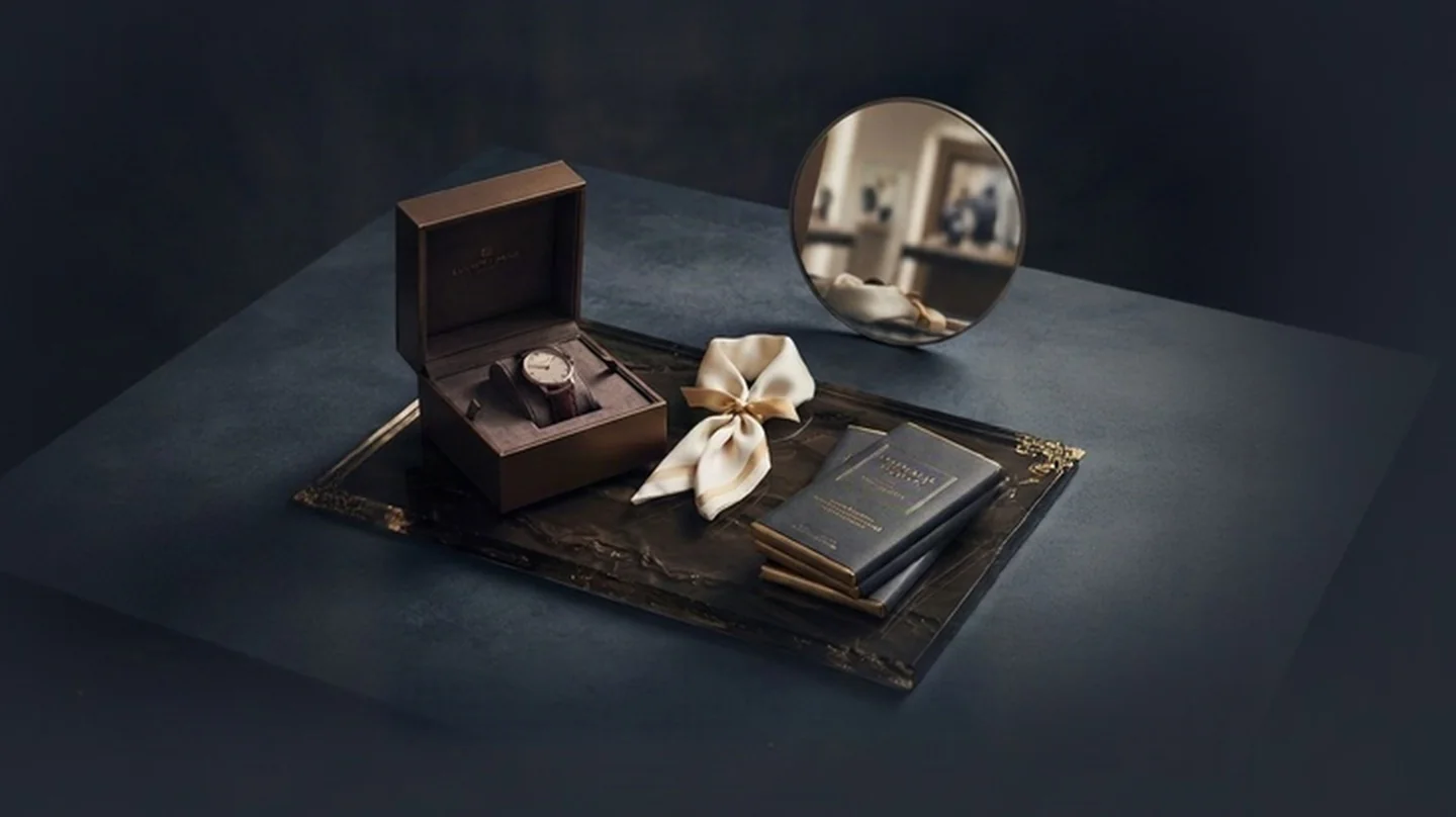 A warm journal-style arrangement representing thoughtful gift planning